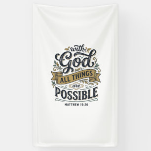 Mit Gott sind alle Dinge möglich Vintage-Christen Banner
