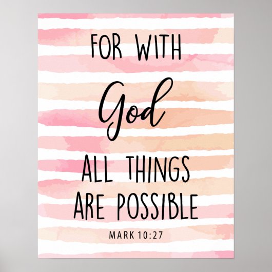 mit Gott sind alles möglich Bio-Zitat Poster (Vorne)