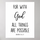 mit Gott sind alles möglich Bio-Zitat Poster (Vorne)