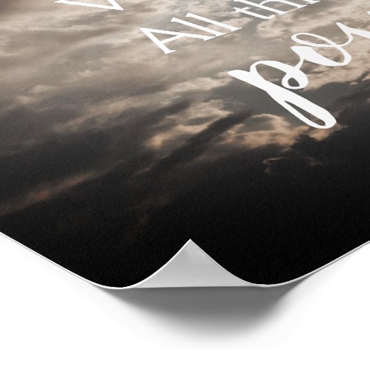 Mit Gott sind möglich Bibel Verse Poster (Ecke)