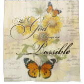 Mit Gott Sonnenblumen und Schmetterling Duschvorhang (Vorderseite)