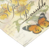 Mit Gott Sonnenblumen und Schmetterling Kurzer Tischläufer (Ecke)