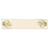 Mit Gott Sonnenblumen und Schmetterling Kurzer Tischläufer (Horizontal)