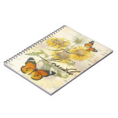 Mit Gott Sonnenblumen und Schmetterling Notizblock (Linke Seite)