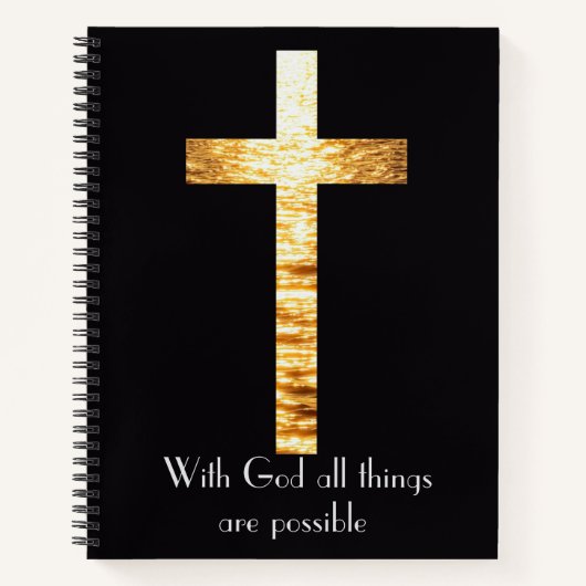 Mit Gott Spiralblock Journal Notizblock (Vorderseite)