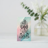 Mit Gott weigere ich mich, Gebet zu versenken Visitenkarte (Stehend Vorderseite)