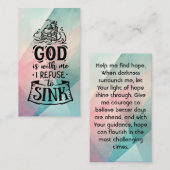 Mit Gott weigere ich mich, Gebet zu versenken Visitenkarte (Vorne/Hinten)
