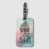 Mit Gott weigere ich mich zu sinken Gepäckanhänger (Vorderseite Vertikal)