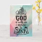 Mit Gott weigere ich mich zu sinken Karte (Gelbe Blume)