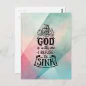 Mit Gott weigere ich mich zu sinken Postkarte (Vorne/Hinten)