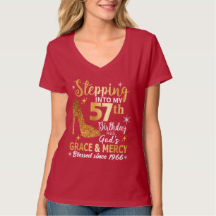Mit Götter Gnade in meinen 57. Geburtstag eintrete T-Shirt