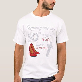 Mit Gottes Gnade in meinen 50. Geburtstag eintrete T-Shirt