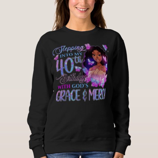 Mit Gottes Gnade Melan in meine 40. Sweatshirt (Vorderseite)