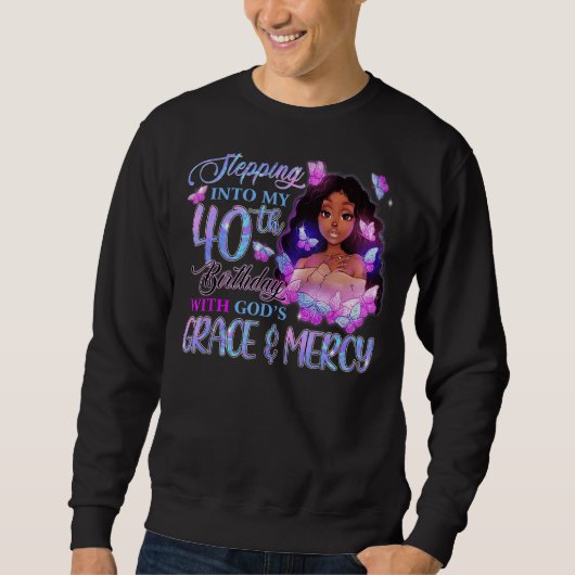 Mit Gottes Gnade Melan in meine 40. Sweatshirt (Vorderseite)
