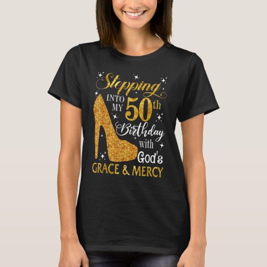 Mit Gottes Gnade und Liebe in meinen 50. Geburtsta T-Shirt (Vorderseite)