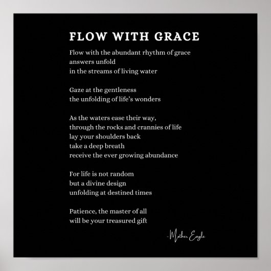 Mit Grace Faith Poesie Art Poster Dekoration (Vorne)