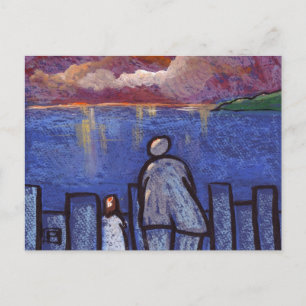 MIT GRANDAD AUF DER SONNE POSTKARTE