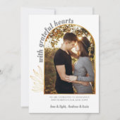 Mit Grateful Hearts Gold Arch Foto Grau Gold Ankündigung (Vorderseite)