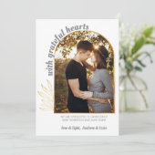 Mit Grateful Hearts Gold Arch Foto Grau Gold Ankündigung (Stehend Vorderseite)