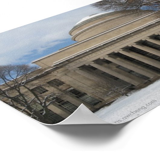 MIT Great Dome (Winter Poster) Poster (Ecke)