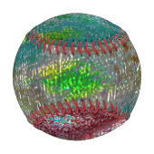 Mit Grooves gefärbt und farbig gebrannt Baseball (Rückseite)