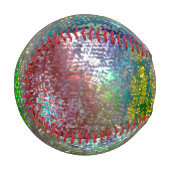 Mit Grooves gefärbt und farbig gebrannt Baseball (Vorderseite Links)