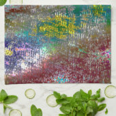 Mit Grooves gefärbt und farbig gebrannt Geschirrtuch (Gefaltet)