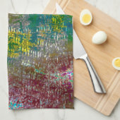 Mit Grooves gefärbt und farbig gebrannt Geschirrtuch (Viertel Falte)