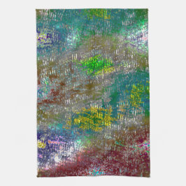 Mit Grooves gefärbt und farbig gebrannt Geschirrtuch