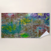 Mit Grooves gefärbt und farbig gebrannt Strandtuch (Vorderseite)