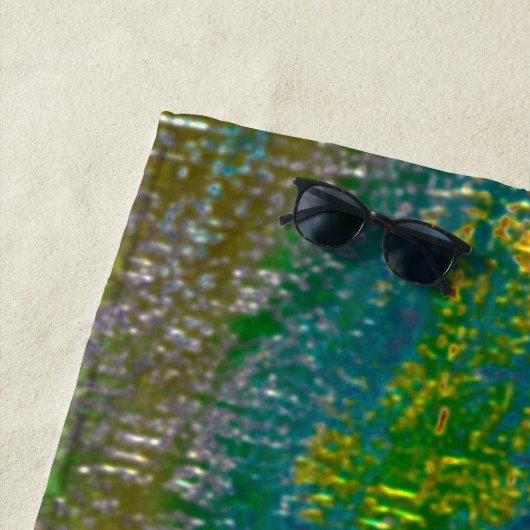 Mit Grooves gefärbt und farbig gebrannt Strandtuch (Beispiel)