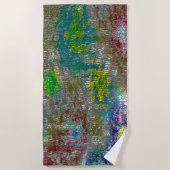 Mit Grooves gefärbt und farbig gebrannt Strandtuch (Vorderseite)