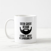 mit großem Bart kommt großes Verantwortungst-shirt Kaffeetasse (Links)