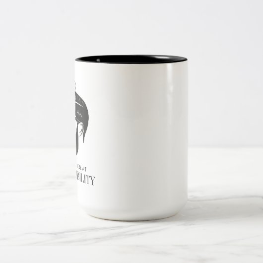 Mit Großem Bart kommt mit großer Verantwortung I Zweifarbige Tasse (Mittel)