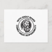 Mit Großer Bart kommt große Verantwortung Postca Postkarte (Vorderseite)