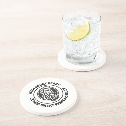 "Mit Großer Bart" Sandstone-Untersetzer Getränkeuntersetzer (Seite)