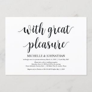 Mit großer Freude, Hochzeit Elopement Einladungen