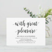 Mit großer Freude laden die Einladungen zum Hochze (Stehend Vorderseite)