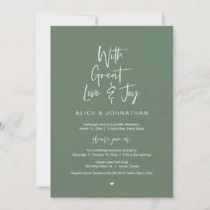 Mit großer Liebe und Freude, Hochzeitsessen Einladung