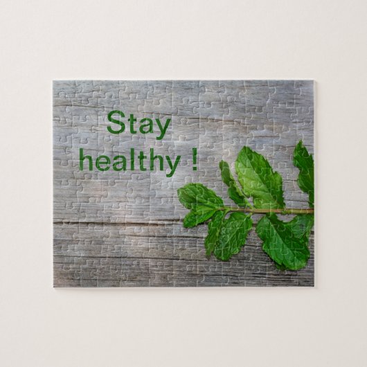 Mit grünen Kräuter gesund bleibe Puzzle (Horizontal)