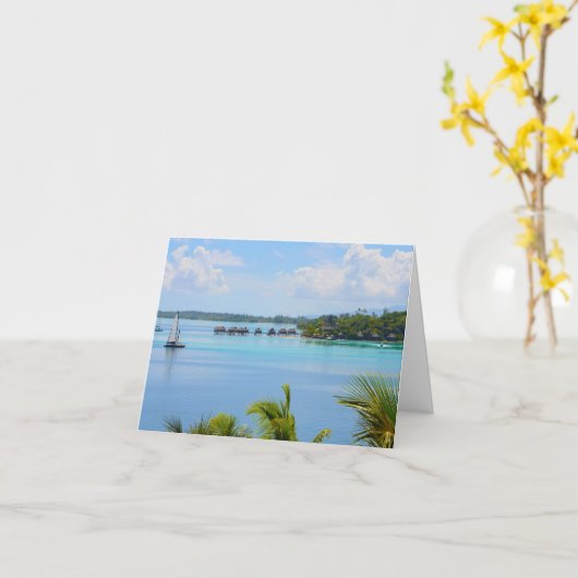 Mit Gruß wegsegeln Karte (Gelbe Blume)