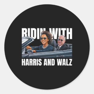 Mit Harris und Waschheimer-Präsident Kamala Harris Runder Aufkleber