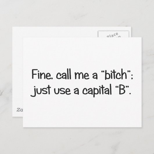 mit Hauptstadt B Postkarte (Vorne/Hinten)