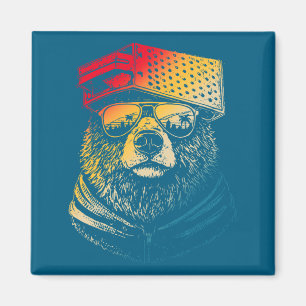 Mit Hemd Bär Käse Reibe Hut Sonnenbrille Magnet