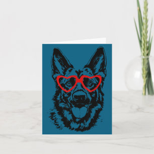 Mit Hemd Valentinstag Deutscher Schäferhund Herz Karte