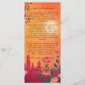 Mit herrlicher Text Drinks Karte Sunset Serenade (Rückseite)