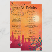 Mit herrlicher Text Drinks Karte Sunset Serenade (Vorne/Hinten)