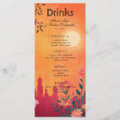 Mit herrlicher Text Drinks Karte Sunset Serenade (Vorderseite)