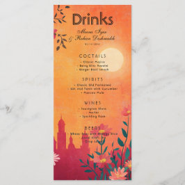 Mit herrlicher Text Drinks Karte Sunset Serenade