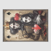 Mit Herz-Dekoupage spielen Seidenpapier (Vorderseite)